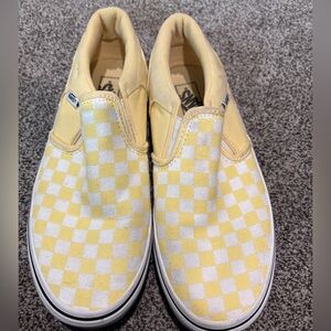 Vans Classic Slip On Checkerboard Yellow